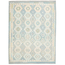Rug Killim 260x340 Sky Blue Cream