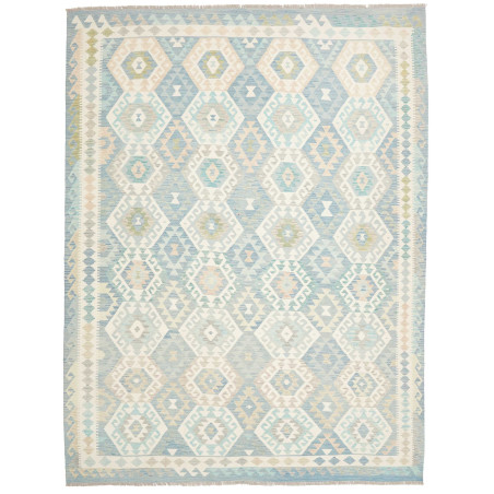 Rug Killim 260x340 Sky Blue Cream