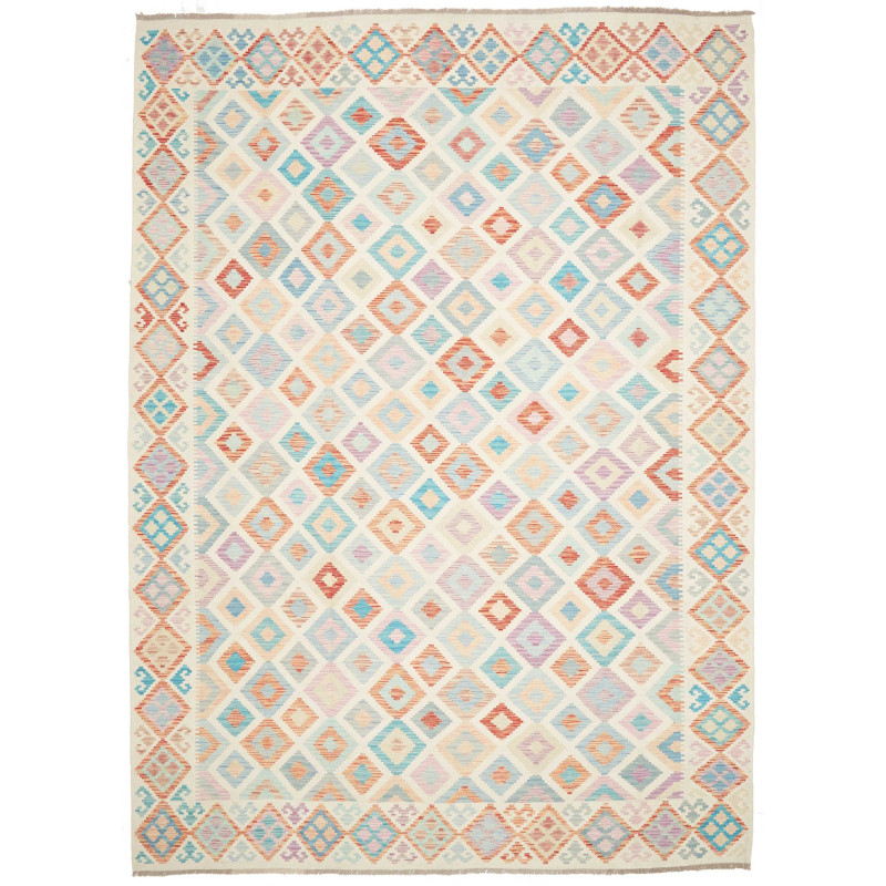 Rug Killim 252x354 Pastel Multicolored On Cream