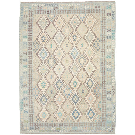 Rug Killim 253x347 Pastel Blue And Beige