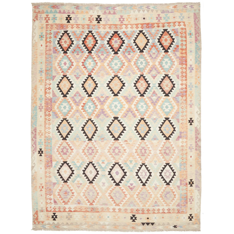 Rug Killim 260x348 Pastel Multicolor On Cream B