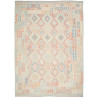 Rug Killim 250x343 Pale Blue Coral Pink