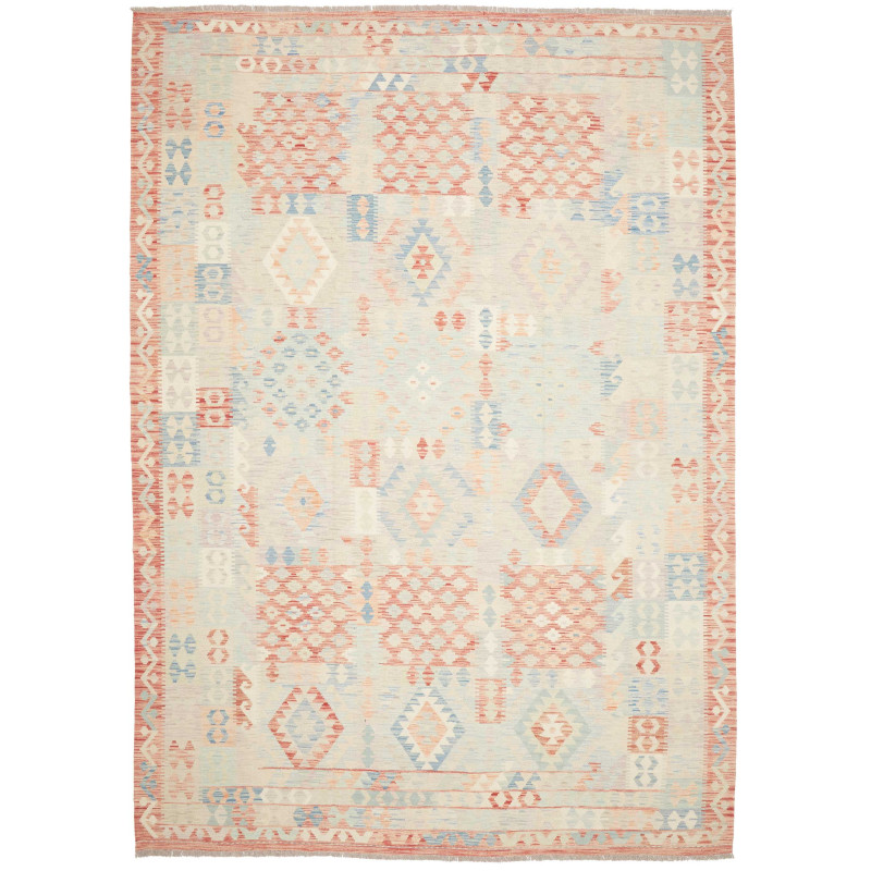 Rug Killim 247x342 Dusty Blue Terracotta