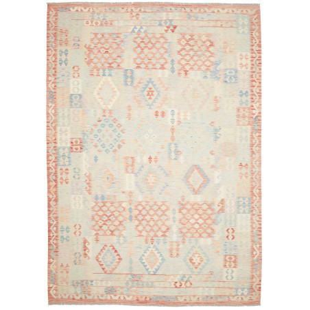 Rug Killim 247x342 Dusty Blue Terracotta