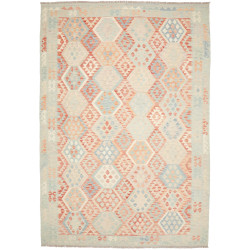 Rug Killim 240x348 Soft Blue Terracotta