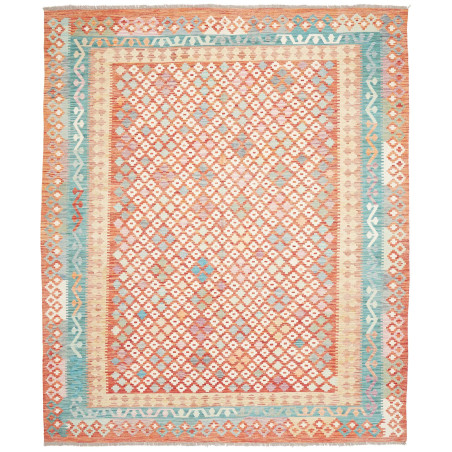 Rug Killim 252x301 Terracotta Turquoise