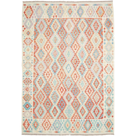 Rug Killim 214x296 Cream Coral Orange