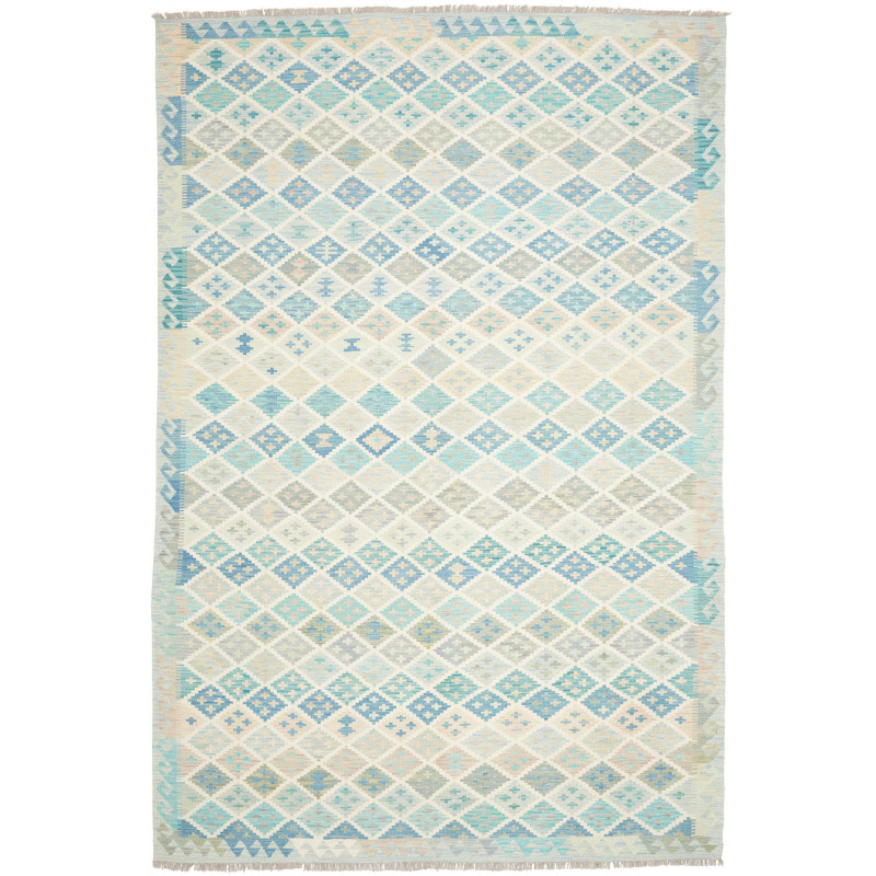 Rug Killim 202x300 Light Blue Turquoise And Neu