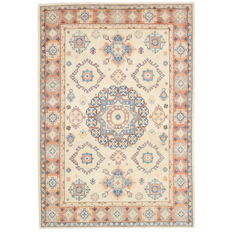 Rug Kazak Co 168x244 Cream Terracotta And Blue