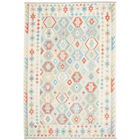 Rug Kilim Afghanistan 201x297 Cream Light Blue
