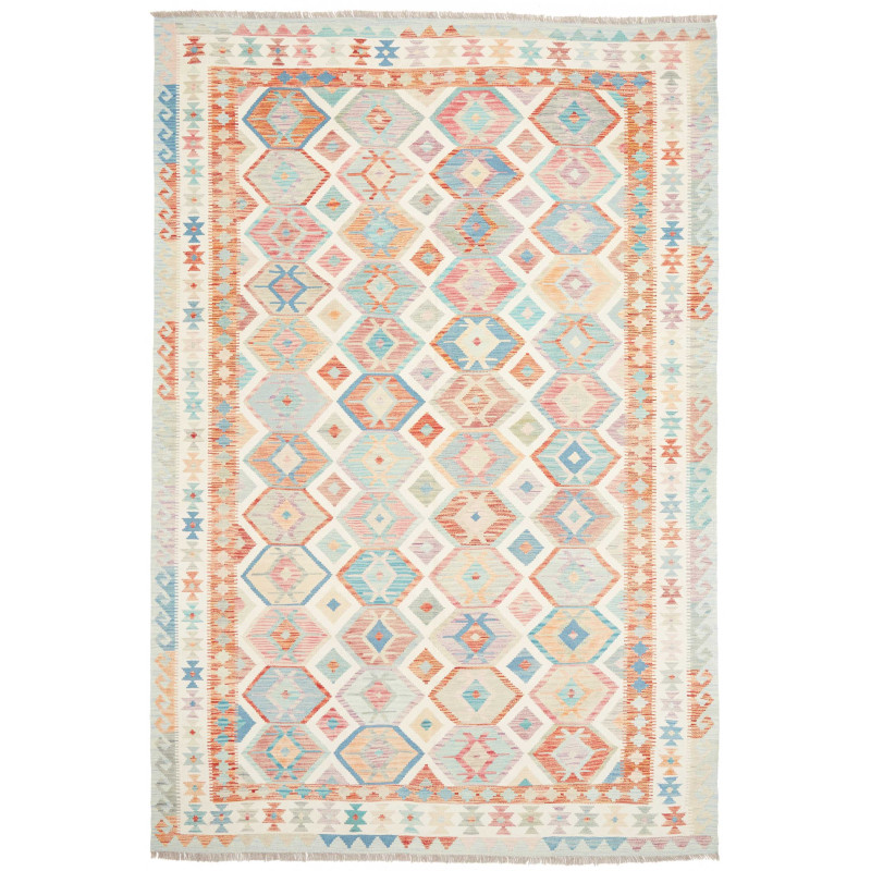 Rug Kilim Afghanistan 199x298 Cream Sky Blue