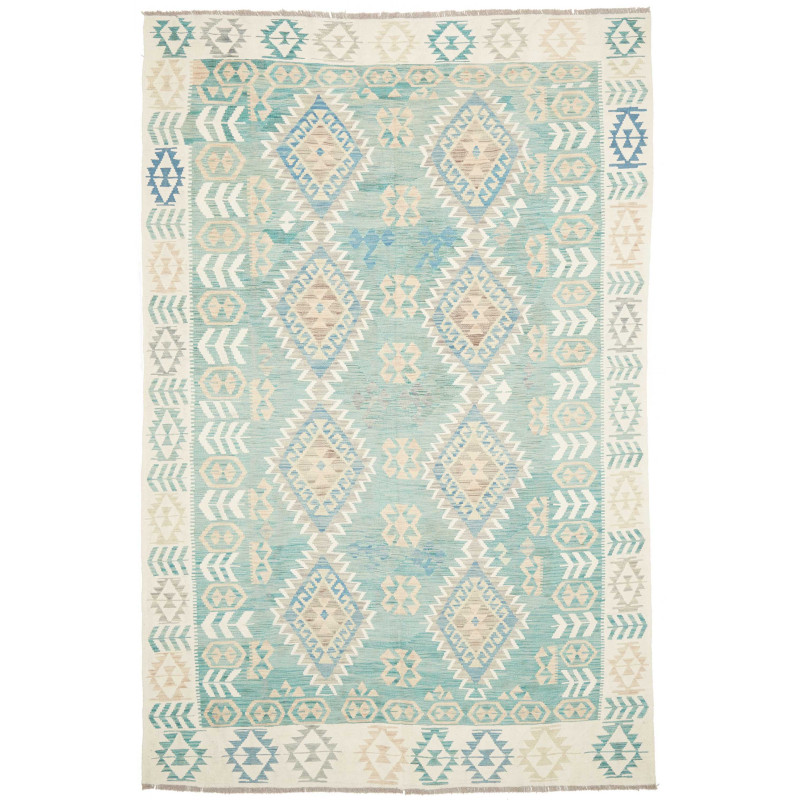 Rug Kilim Afghanistan 194x294 Aqua Green Blue