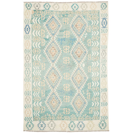 Rug Kilim Afghanistan 194x294 Aqua Green Blue
