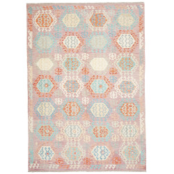 Rug Kilim Afghanistan 210x297 Lilac Light Blue