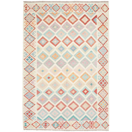 Rug Kilim Afghanistan 202x293 Beige Light Blue