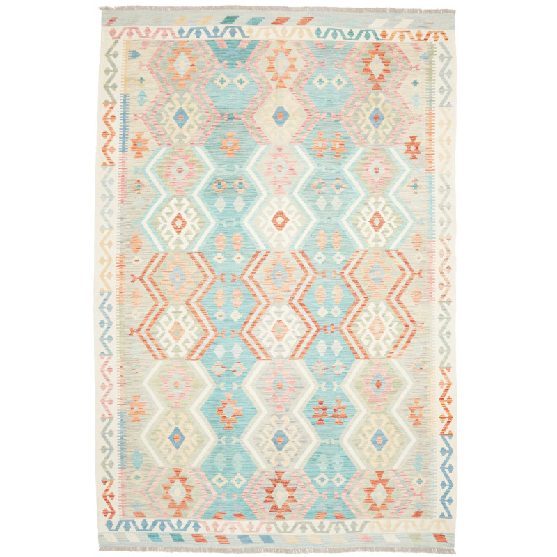 Rug Kilim Afghanistan 204x298 Light Turquoise P
