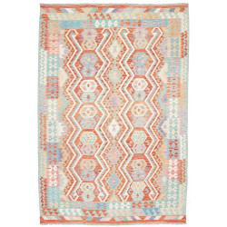 Rug Kilim Afghanistan 204x296 Terracotta Aqua