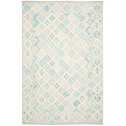 Rug Kilim Afghanistan 204x302 Aqua Blue Beige