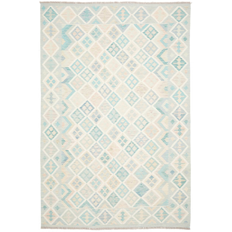 Rug Kilim Afghanistan 204x302 Aqua Blue Beige