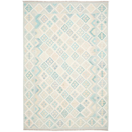 Rug Kilim Afghanistan 204x302 Aqua Blue Beige