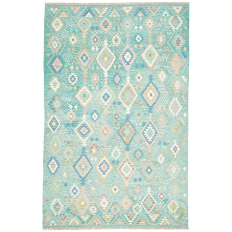 Rug Kilim Afghanistan 195x299 Turquoise Light B