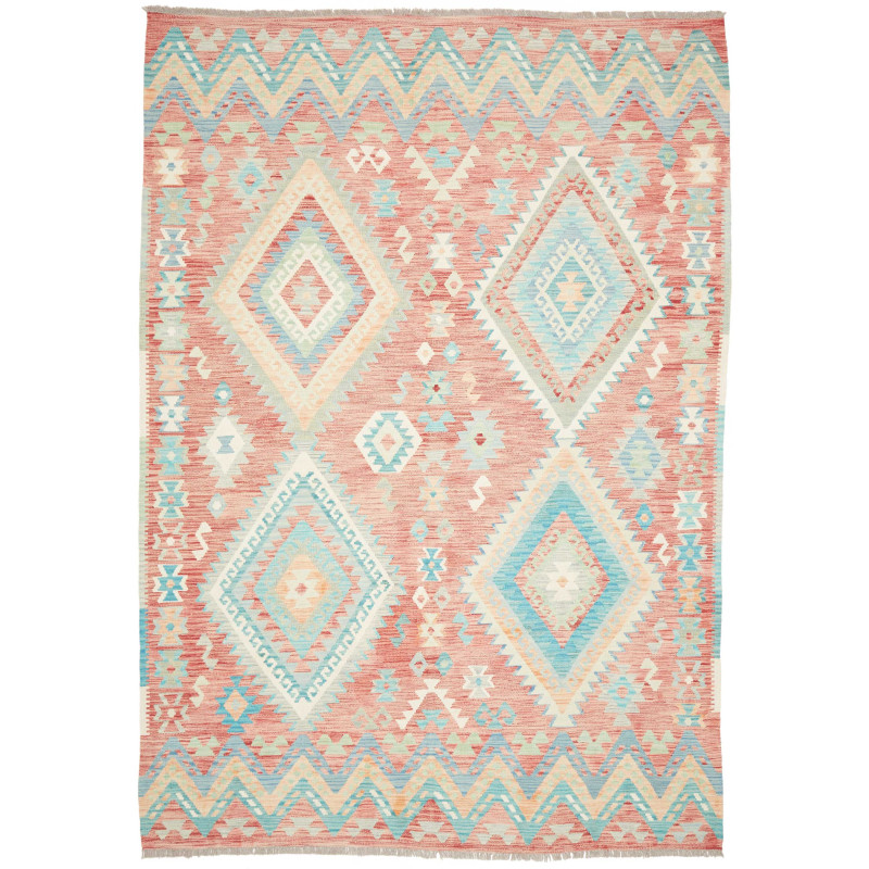 Rug Kilim Afghanistan 204x299 Terracotta Pink S