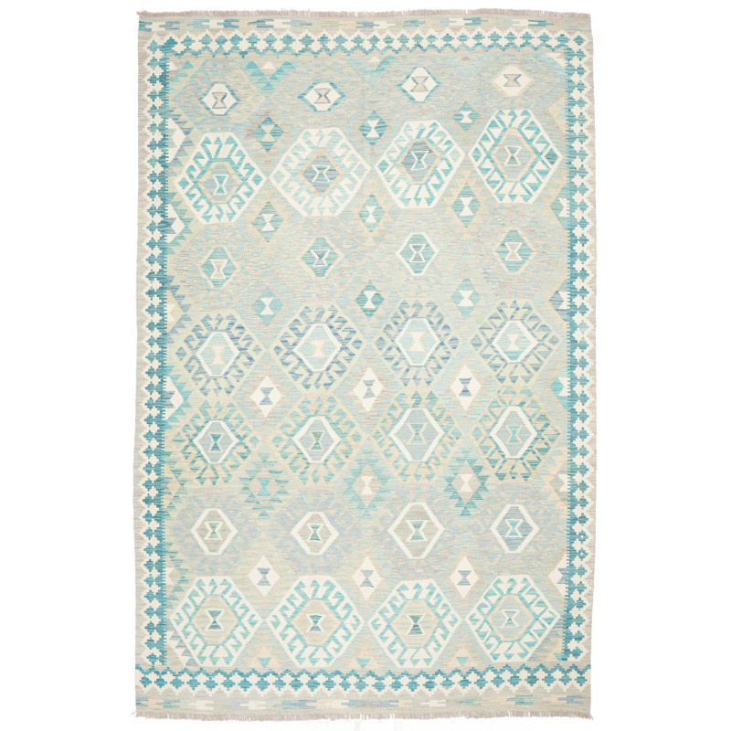 Rug Kilim Afghanistan 201x298 Aqua Turquoise