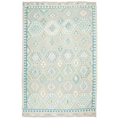 Rug Kilim Afghanistan 201x298 Aqua Turquoise