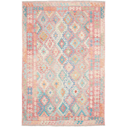 Rug Kilim Afghanistan 200x294 Coral Pink Light