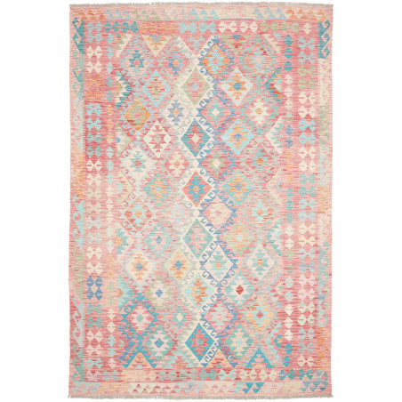 Rug Kilim Afghanistan 200x294 Coral Pink Light