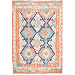 Rug Kilim Afghanistan 180x256 Burnt Orange Turq