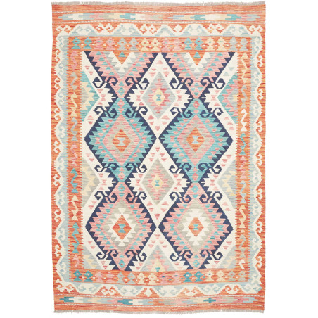 Rug Kilim Afghanistan 180x256 Burnt Orange Turq