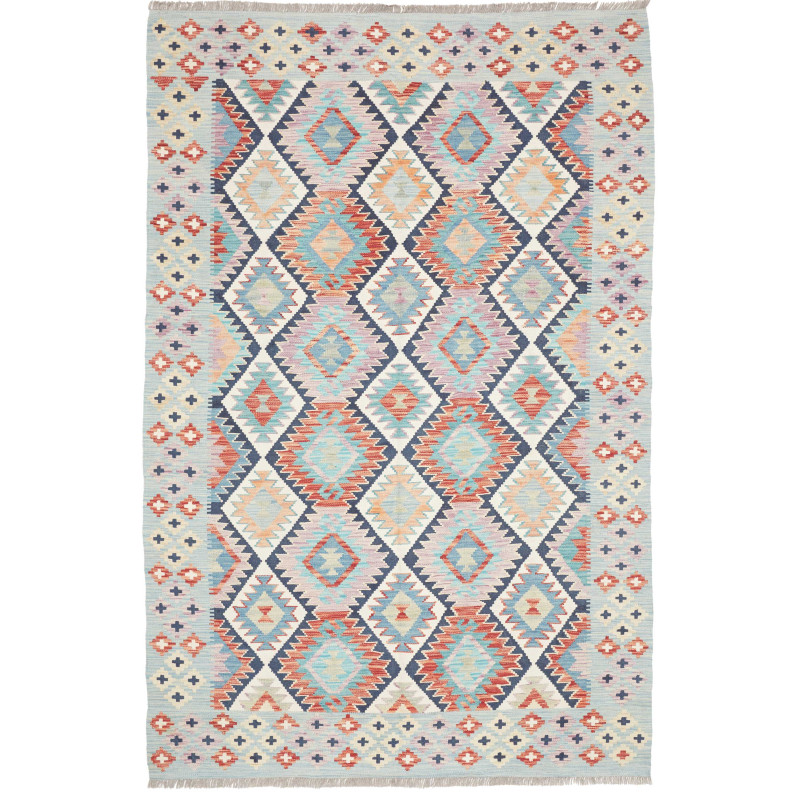 Rug Kilim Afghanistan 163x251 Sky Blue Terracot