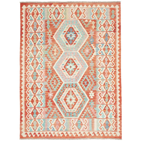 Rug Kilim Afghanistan 180x240 Terracotta Teal