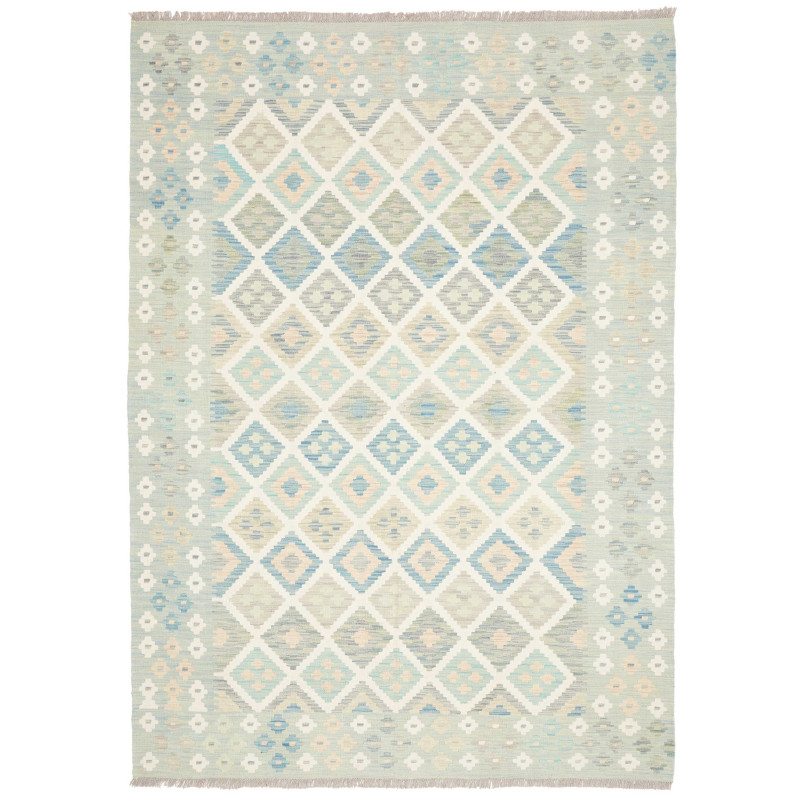 Rug Kilim Afghanistan 174x244 Aqua Light Blue