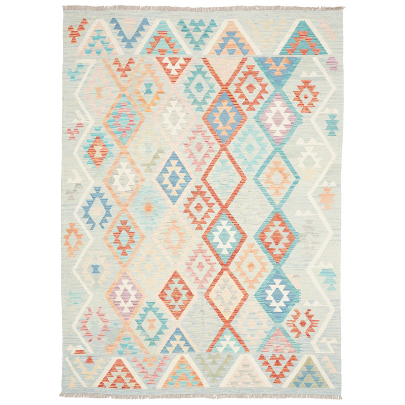 Rug Kilim Afghanistan 178x247 Light Blue Coral