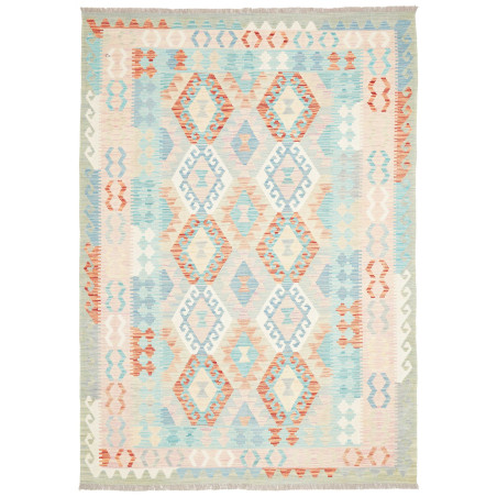 Rug Kilim Afghanistan 173x244 Light Blue Peach