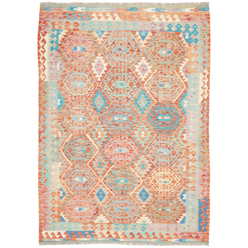 Rug Kilim Afghanistan 178x246 Terracotta Blue