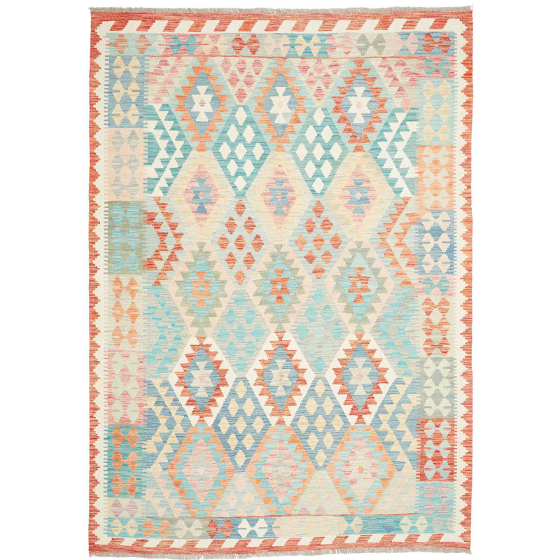 Rug Kilim Afghanistan 179x248 Light Blue Coral