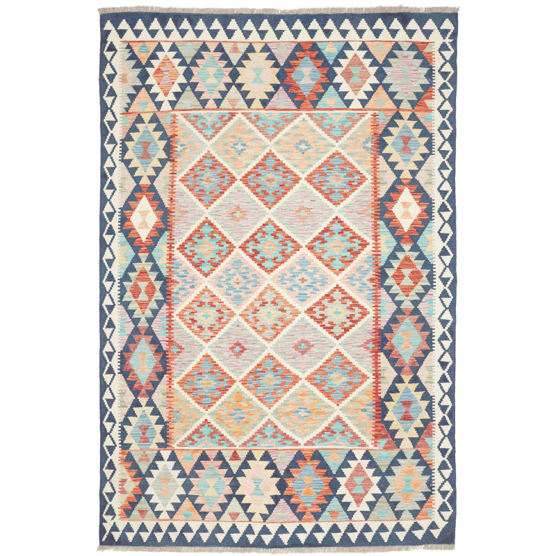 Rug Kilim Afghanistan 160x241 Light Blue Terrac
