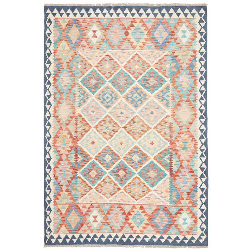 Rug Kilim Afghanistan 163x237 Turquoise Blue Te