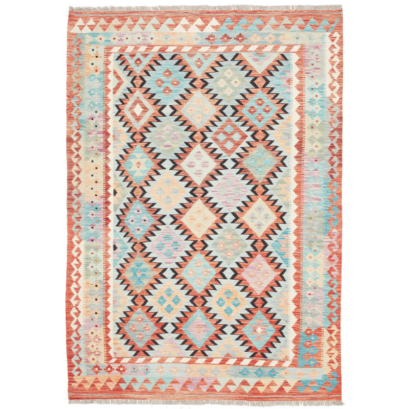 Rug Kilim Afghanistan 143x201 Light Blue Terrac