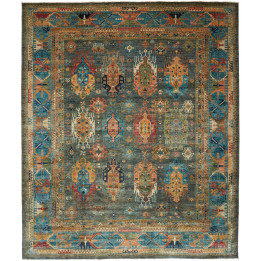 Hand Made Rug Floralia Pakistan 253x295 Petrol