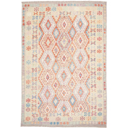 Rug Kilim Afghanistan 204x300 Cream Terracotta