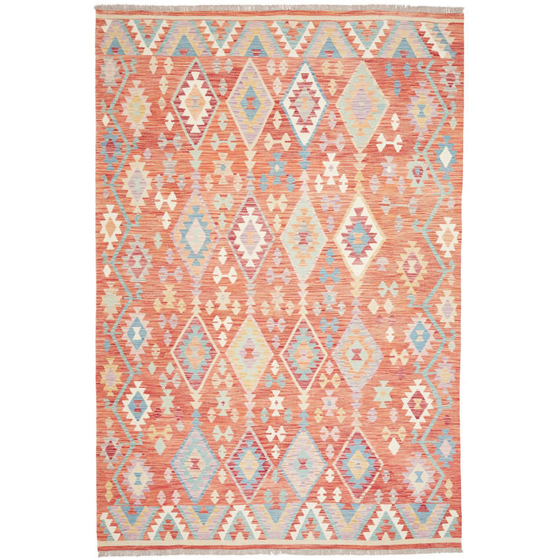 Rug Kilim Afghanistan 201x298 Coral Orange Ligh