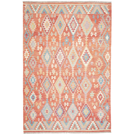 Rug Kilim Afghanistan 201x298 Coral Orange Ligh