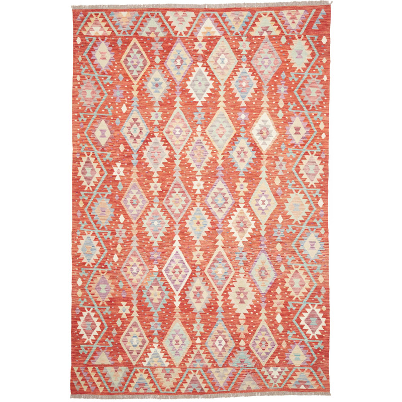 Rug Kilim Afghanistan 203x306 Terracotta Red Sk