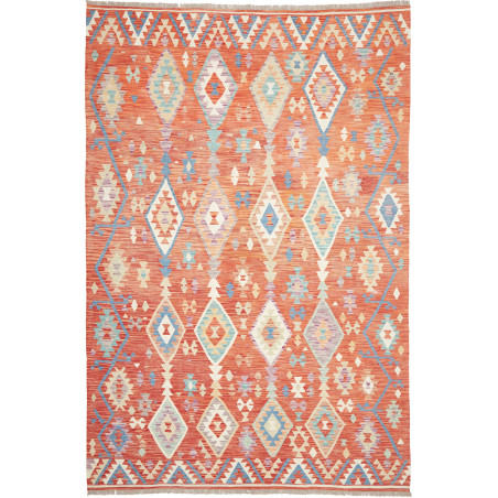 Rug Kilim Afghanistan 204x305 Terracotta Red Bu