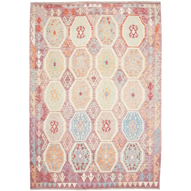 Rug Kilim Afghanistan 210x296 Mauve Pastel