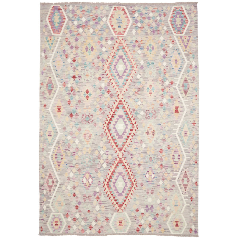 Rug Kilim Afghanistan 203x301 Grey-lilac Turquo